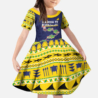 Tokelau Christmas Family Matching Off The Shoulder Long Sleeve Dress and Hawaiian Shirt Tokelauan Turtle Santa Sleigh