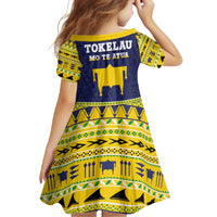 Tokelau Christmas Family Matching Summer Maxi Dress and Hawaiian Shirt Tokelauan Turtle Santa Sleigh