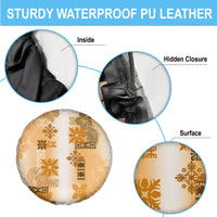 Hawaiian Quilt Spare Tire Cover Vintage Pattern Brown LT05 - Polynesian Pride