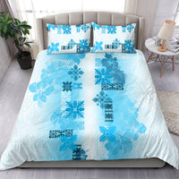 Hawaiian Quilt Bedding Set Vintage Pattern Blue LT05 - Polynesian Pride