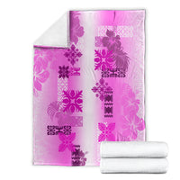 Hawaiian Quilt Blanket Vintage Pattern Pink LT05 - Polynesian Pride