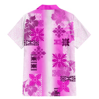 Hawaiian Quilt Family Matching Mermaid Dress and Hawaiian Shirt Vintage Pattern Pink LT05 - Polynesian Pride