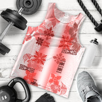 Hawaiian Quilt Men Tank Top Vintage Pattern Red LT05 - Polynesian Pride
