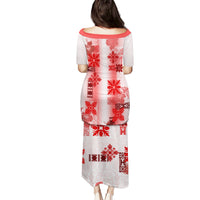 Hawaiian Quilt Puletasi Vintage Pattern Red LT05 - Polynesian Pride