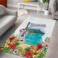 Aloha Hawaii Waikiki Beach Landscape Area Rug