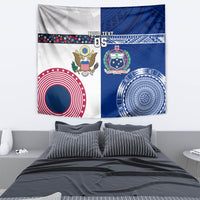 Custom Samoa And USA Together Tapestry LT05 - Polynesian Pride