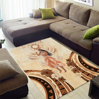 Tonga Women's Day Area Rug With Polynesian Pattern