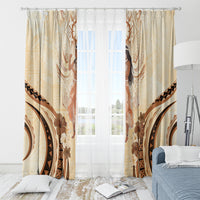 Tonga Women's Day Window Curtain With Polynesian Pattern