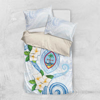 Guam Chamorro Bedding Set Guasali Flowers Curves Style LT05 US Twin 172cm x 218cm Blue - Polynesian Pride