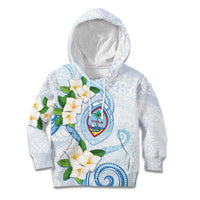 Guam Chamorro Kid Hoodie Guasali Flowers Curves Style