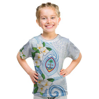 Guam Chamorro Kid T Shirt Guasali Flowers Curves Style