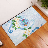 Guam Chamorro Rubber Doormat Guasali Flowers Curves Style