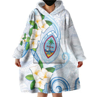 Guam Chamorro Wearable Blanket Hoodie Guasali Flowers Curves Style