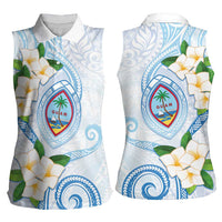 Guam Chamorro Women Sleeveless Polo Shirt Guasali Flowers Curves Style
