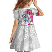 Guam Chamorro Family Matching Long Sleeve Bodycon Dress and Hawaiian Shirt Curves Polynesian Tattoo Mix Bougainvillea LT05 - Polynesian Pride