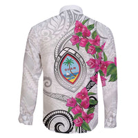 Guam Chamorro Family Matching Mermaid Dress and Hawaiian Shirt Curves Polynesian Tattoo Mix Bougainvillea LT05 - Polynesian Pride