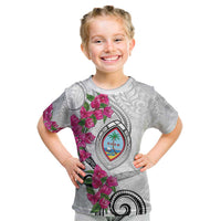 Guam Chamorro Kid T Shirt Curves Polynesian Tattoo Mix Bougainvillea