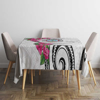 Guam Chamorro Tablecloth Curves Polynesian Tattoo Mix Bougainvillea