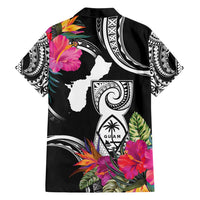 Hafa Adai Guam Family Matching Long Sleeve Bodycon Dress and Hawaiian Shirt Polynesian Tattoo Tropical Flowers LT05 - Polynesian Pride