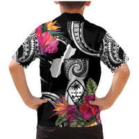 Hafa Adai Guam Family Matching Mermaid Dress and Hawaiian Shirt Polynesian Tattoo Tropical Flowers LT05 - Polynesian Pride
