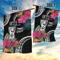 Hafa Adai Guam Garden Flag Polynesian Tattoo Tropical Flowers