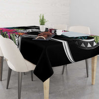 Hafa Adai Guam Tablecloth Polynesian Tattoo Tropical Flowers LT05 - Polynesian Pride