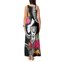 Hafa Adai Guam Tank Maxi Dress Polynesian Tattoo Tropical Flowers LT05 - Polynesian Pride