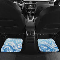 Hafa Adai Guam Car Mats Tropical Flowers Blue Gradient
