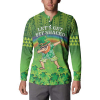 Personalised Hawaii Saint Patrick's Day Button Sweatshirt Let's Get Fit Shaced LT05 - Polynesian Pride