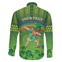 Personalised Hawaii Saint Patrick's Day Family Matching Long Sleeve Bodycon Dress and Hawaiian Shirt Let's Get Fit Shaced LT05 - Polynesian Pride