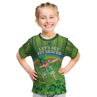 Personalised Hawaii Saint Patrick's Day Kid T Shirt Let's Get Fit Shaced LT05 Green - Polynesian Pride