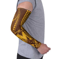 Personalised Hawaii Mililani High School Arm Sleeves Tribal Tattoo With Hibiscus Flowers