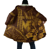 Personalised Hawaii Mililani High School Cloak Tribal Tattoo With Hibiscus Flowers