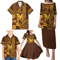 Personalised Hawaii Mililani High School Family Matching Puletasi and Hawaiian Shirt Tribal Tattoo With Hibiscus Flowers LT05 - Polynesian Pride