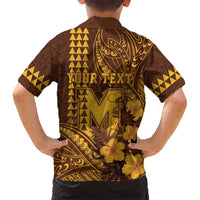 Personalised Hawaii Mililani High School Family Matching Tank Maxi Dress and Hawaiian Shirt Tribal Tattoo With Hibiscus Flowers LT05 - Polynesian Pride