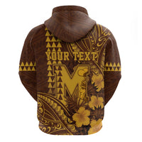 Personalised Hawaii Mililani High School Hoodie Tribal Tattoo With Hibiscus Flowers