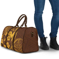 Hawaii Mililani High School Travel Bag Tribal Tattoo With Hibiscus Flowers