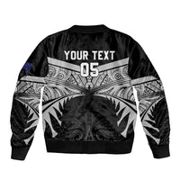 Custom New Zealand Cricket Bomber Jacket Go Champions World Cup 2024 With Maori Pattern