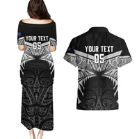 Custom New Zealand Cricket Couples Matching Puletasi and Hawaiian Shirt Go Champions World Cup 2024 With Maori Pattern LT05 - Polynesian Pride