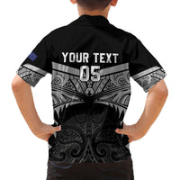 Custom New Zealand Cricket Family Matching Long Sleeve Bodycon Dress and Hawaiian Shirt Go Champions World Cup 2024 With Maori Pattern LT05 - Polynesian Pride