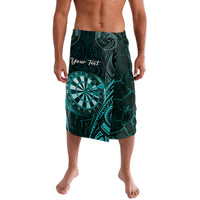 Personalised New Zealand Darts Lavalava Turquoise Dart Board Maori Pattern