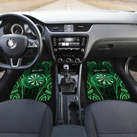 Personalised New Zealand Darts Car Mats Green Dart Board Maori Pattern
