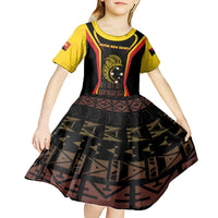 Custom Papua New Guinea Cricket Kid Short Sleeve Dress 2024 World Cup