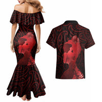 Aotearoa Mana Wahine Couples Matching Mermaid Dress and Hawaiian Shirt The Spiritual Power Of Women LT05 - Polynesian Pride