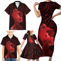 Aotearoa Mana Wahine Family Matching Short Sleeve Bodycon Dress and Hawaiian Shirt The Spiritual Power Of Women LT05 - Polynesian Pride