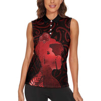 Aotearoa Mana Wahine Women Sleeveless Polo Shirt The Spiritual Power Of Women LT05 - Polynesian Pride