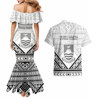 Personalised Kiribati Gospel Day Couples Matching Mermaid Dress and Hawaiian Shirt Coat Of Arms Polynesian Pattern LT05 - Polynesian Pride