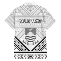 Personalised Kiribati Gospel Day Family Matching Short Sleeve Bodycon Dress and Hawaiian Shirt Coat Of Arms Polynesian Pattern