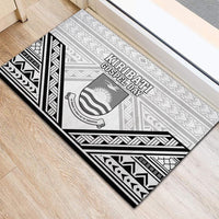 Kiribati Gospel Day Rubber Doormat Coat Of Arms Polynesian Pattern