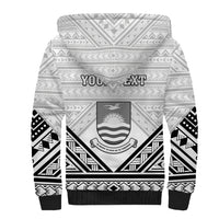 Personalised Kiribati Gospel Day Sherpa Hoodie Coat Of Arms Polynesian Pattern